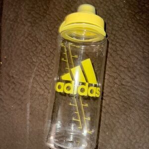 Adidas Transparent Plastic Bottle with Yellow Accents